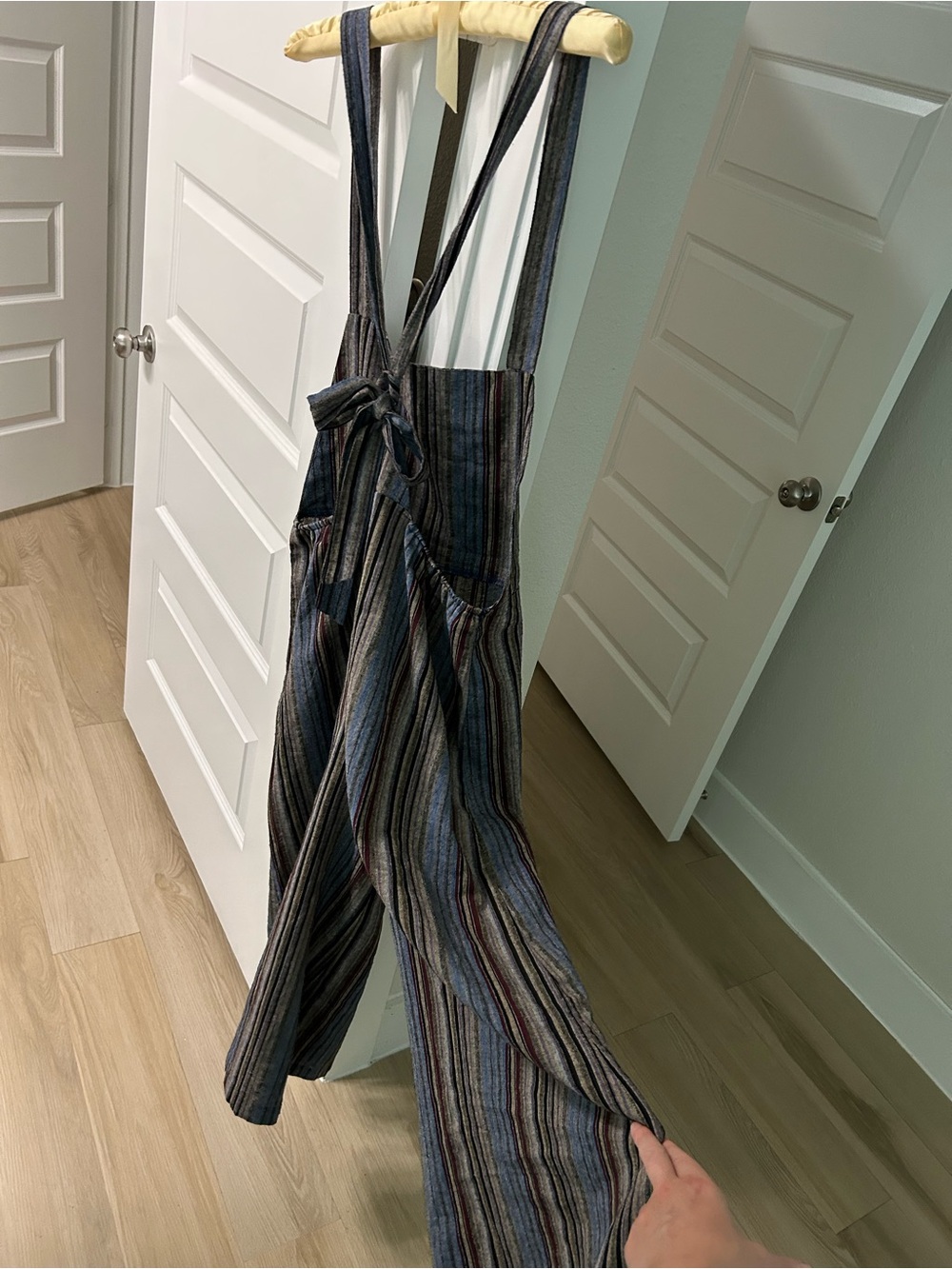 Blush Sz M, Striped Wide-Leg Jumpsuit - Picture 9 of 9